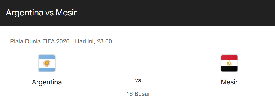 Prediksi 16 Besar Piala Dunia 2026: Argentina vs Mesir, Laju Mulus Tim Tango Menghadapi Kejutan The Pharaohs 4 image 4
